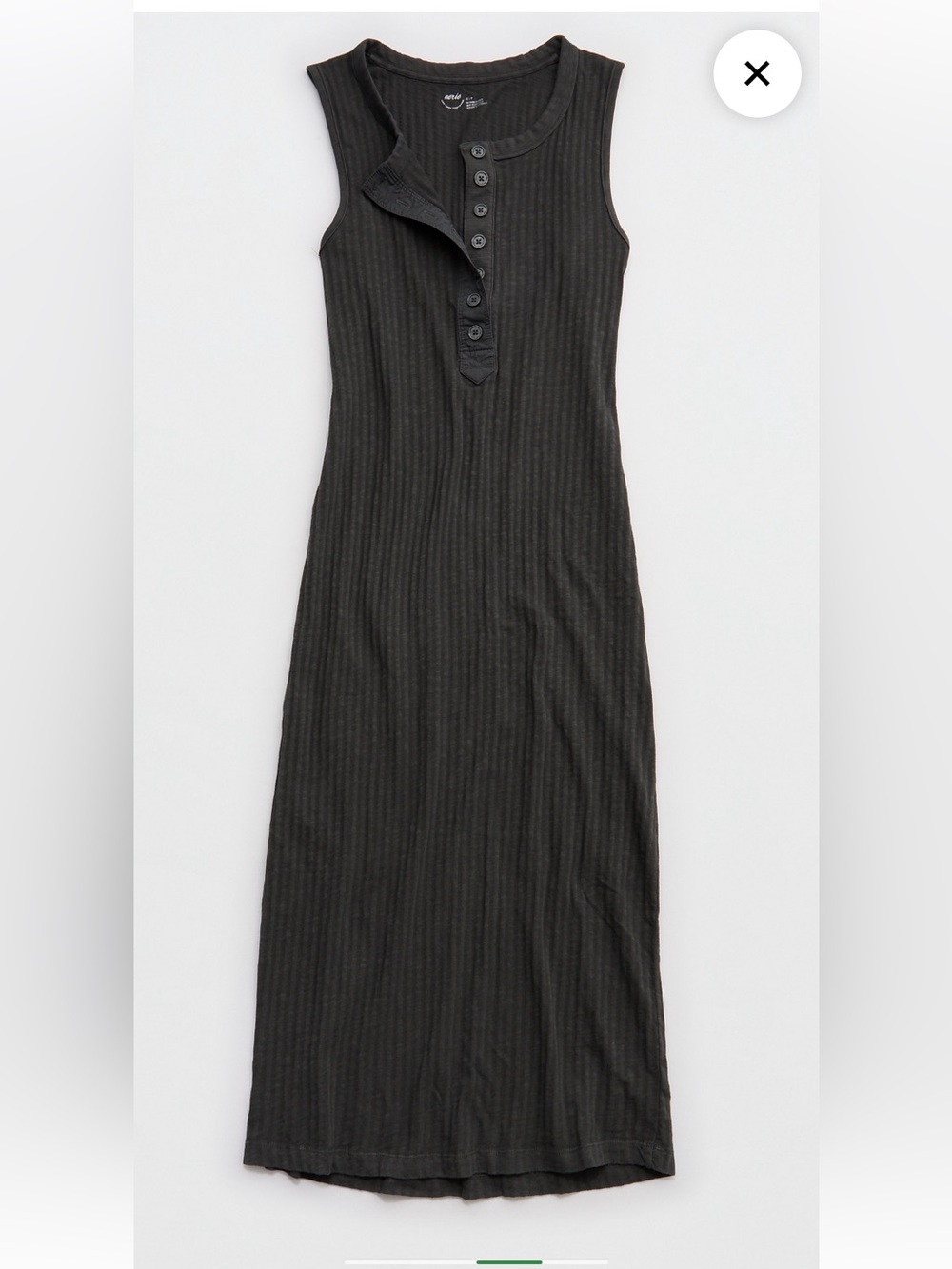 aerie Ribbed Henley Midi Dress - Picture 3 of 10